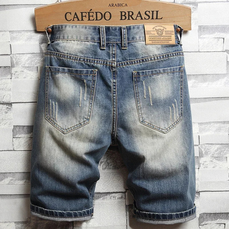 Vintage Ripped Denim Shorts